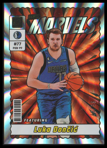 2023-24 Donruss #7 Luka Doncic Net Marvels Holo Laser #/99