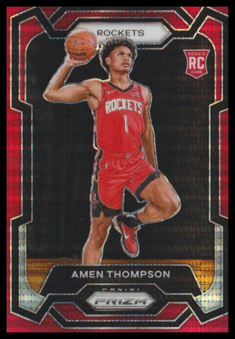 2023-24 Panini Prizm #150 Amen Thompson Prizms Red #/299