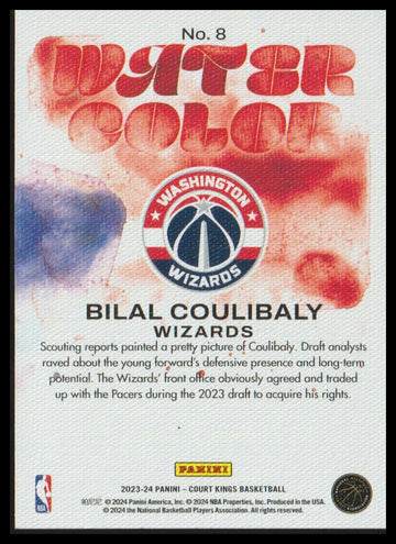 
2023-24 Panini Court Kings #8 Bilal Coulibaly Water Color