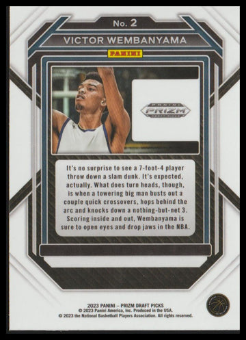 
2023 Panini Prizm Draft Picks #2 Victor Wembanyama
