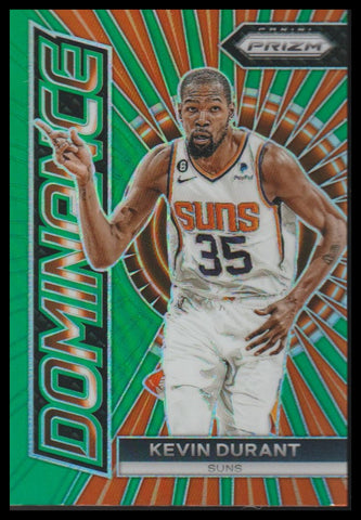 2023-24 Panini Prizm #9 Kevin Durant Dominance Prizms Green