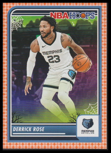 2023-24 Hoops Haunted Hoops #72 Derrick Rose Orange