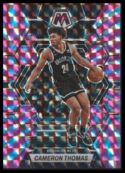 2022-23 Panini Mosaic #159 Cameron Thomas Fast Break Pink #/20