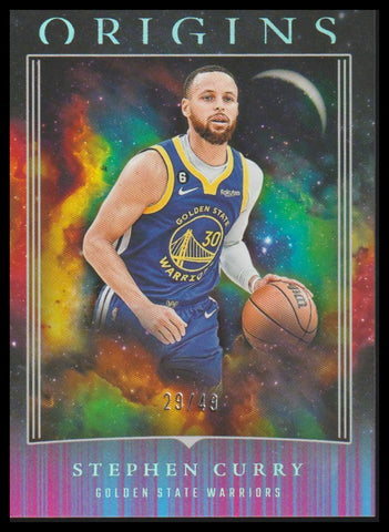 2023-24 Panini Origins #5 Stephen Curry Neon Stripes #/49