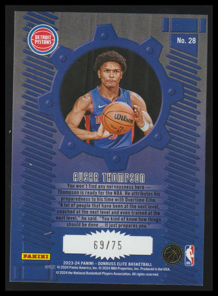 2023-24 Donruss Elite #28 Ausar Thompson Craftsmen Neon Green #/75