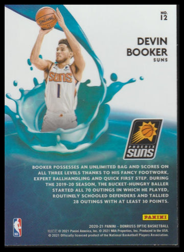 2020-21 Donruss Optic #12 Devin Booker Splash!
