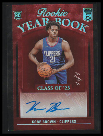 2023-24 Donruss Elite #RYB-KBL Kobe Brown Red #/1