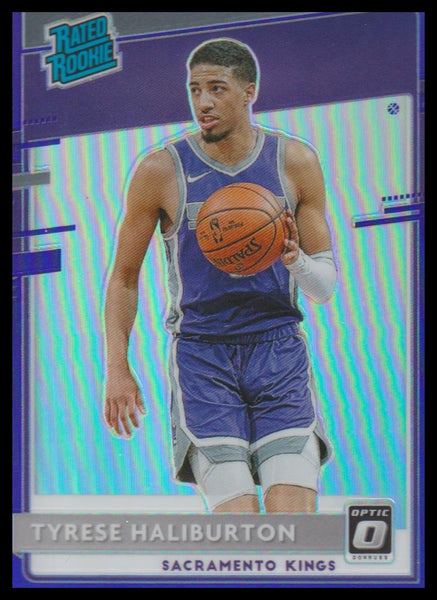 2020-21 Donruss Optic #162 Tyrese Haliburton Purple