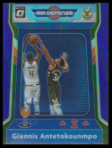 2020-21 Donruss Optic #1 Giannis Antetokounmpo Air Defense Purple