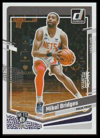 2023-24 Donruss #70 Mikal Bridges Purple Press Proof #/199