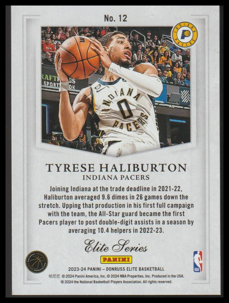 2023-24 Donruss Elite #12 Tyrese Haliburton Elite Series