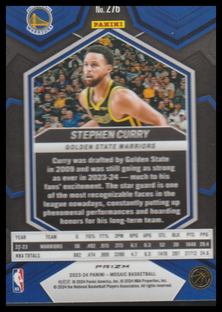 2023-24 Panini Mosaic #276 Stephen Curry Silver