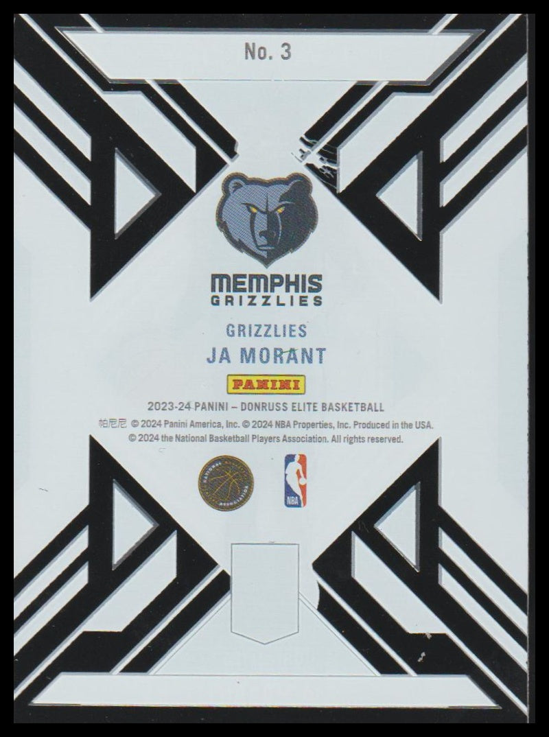 2023-24 Donruss Elite #3 Ja Morant Clarity