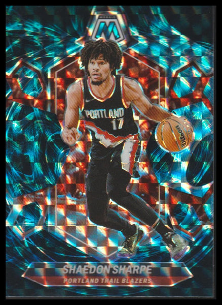 2023-24 Panini Mosaic #177 Shaedon Sharpe Reactive Blue