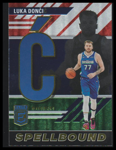 2023-24 Donruss Elite #30 Luka Doncic Spellbound International Red and Green