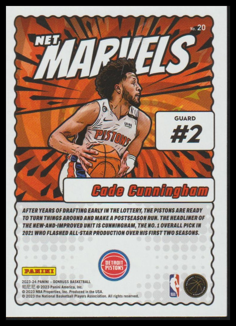 2023-24 Donruss #20 Cade Cunningham Net Marvels