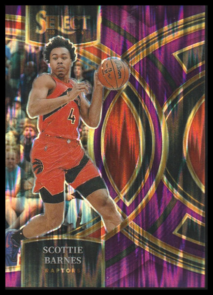 2023-24 Panini Select #147 Scottie Barnes Purple Flash Prizms #/175