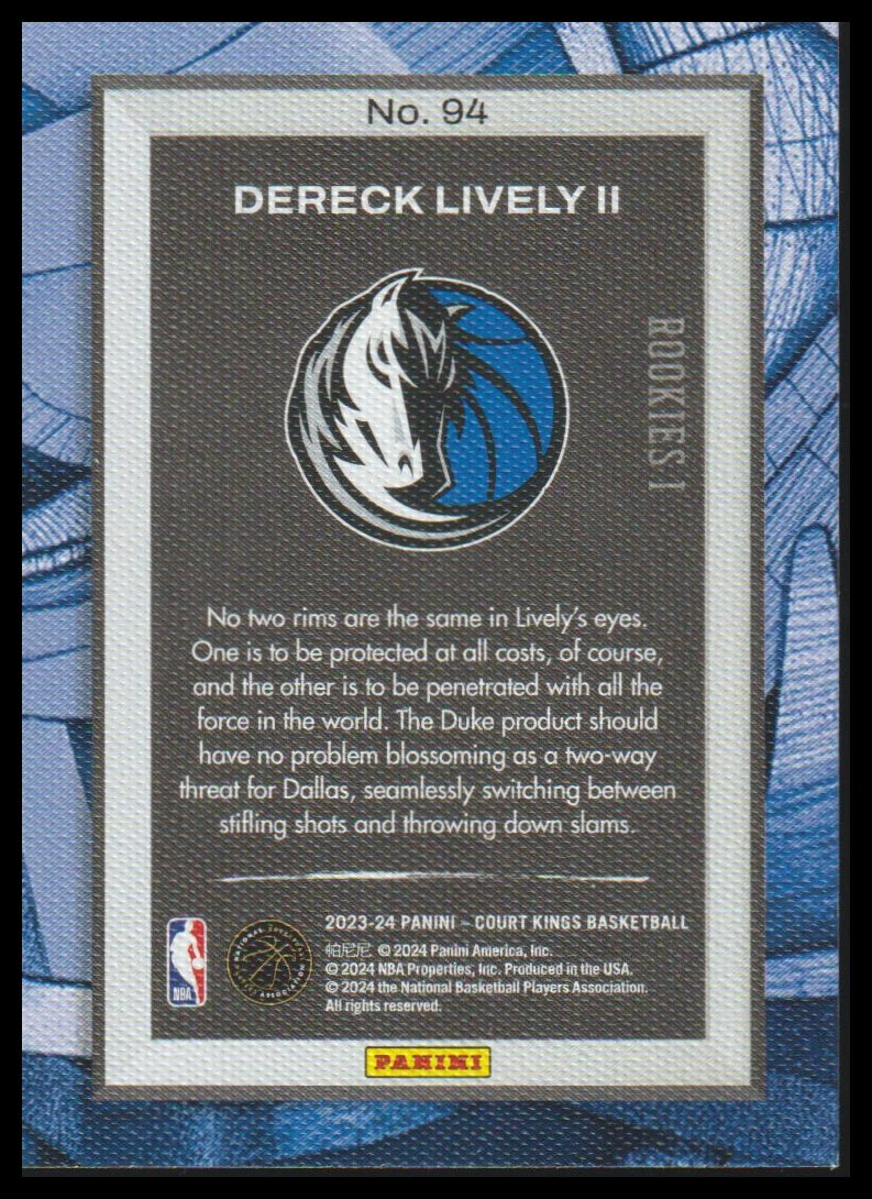 2023-24 Panini Court Kings #94 Dereck Lively II