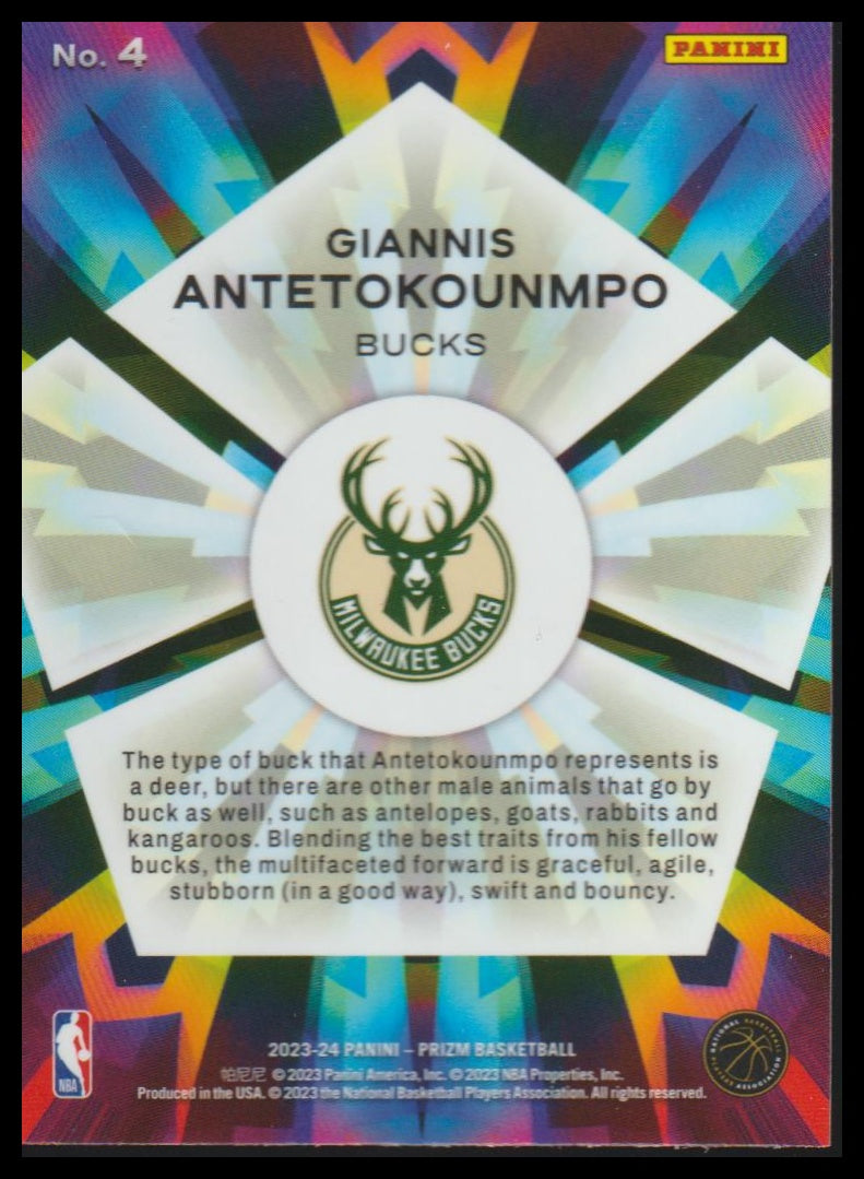 2023-24 Panini Prizm #1 Giannis Antetokounmpo Kaleidoscopic