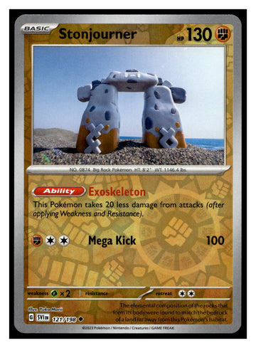 
SV01: Scarlet & Violet Base Set #121/198 Stonjourner - Reverse Holo