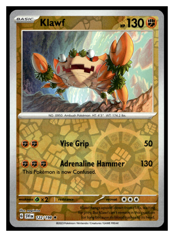 
SV01: Scarlet & Violet Base Set #122/198 Klawf - Reverse Holo