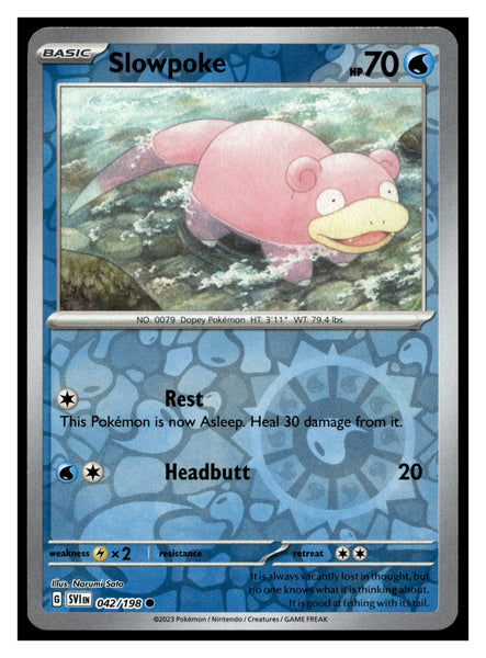 SV01: Scarlet & Violet Base Set #042/198 Slowpoke - Reverse Holo