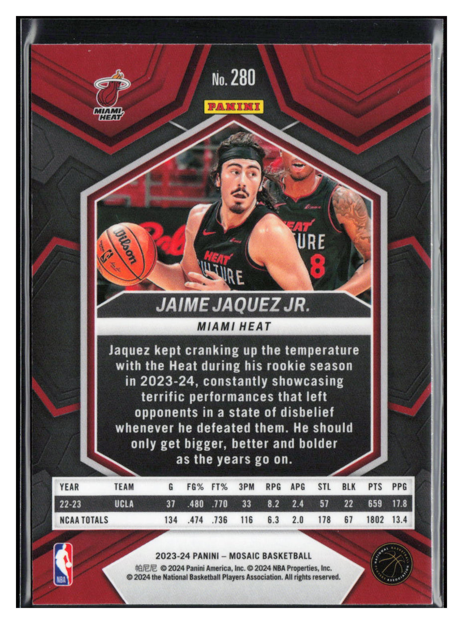 2023-24 Panini Mosaic #280 Jaime Jaquez Jr.