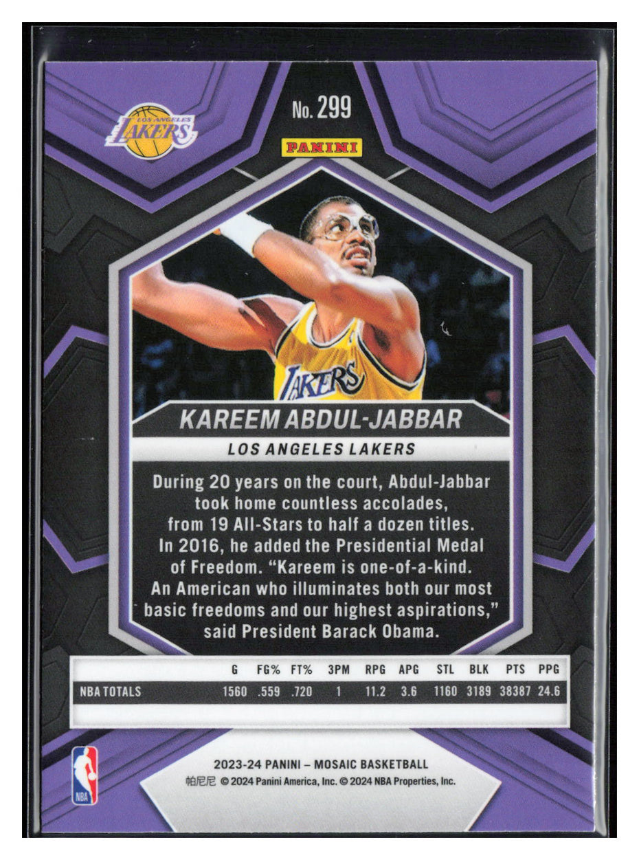 2023-24 Panini Mosaic #299 Kareem Abdul-Jabbar