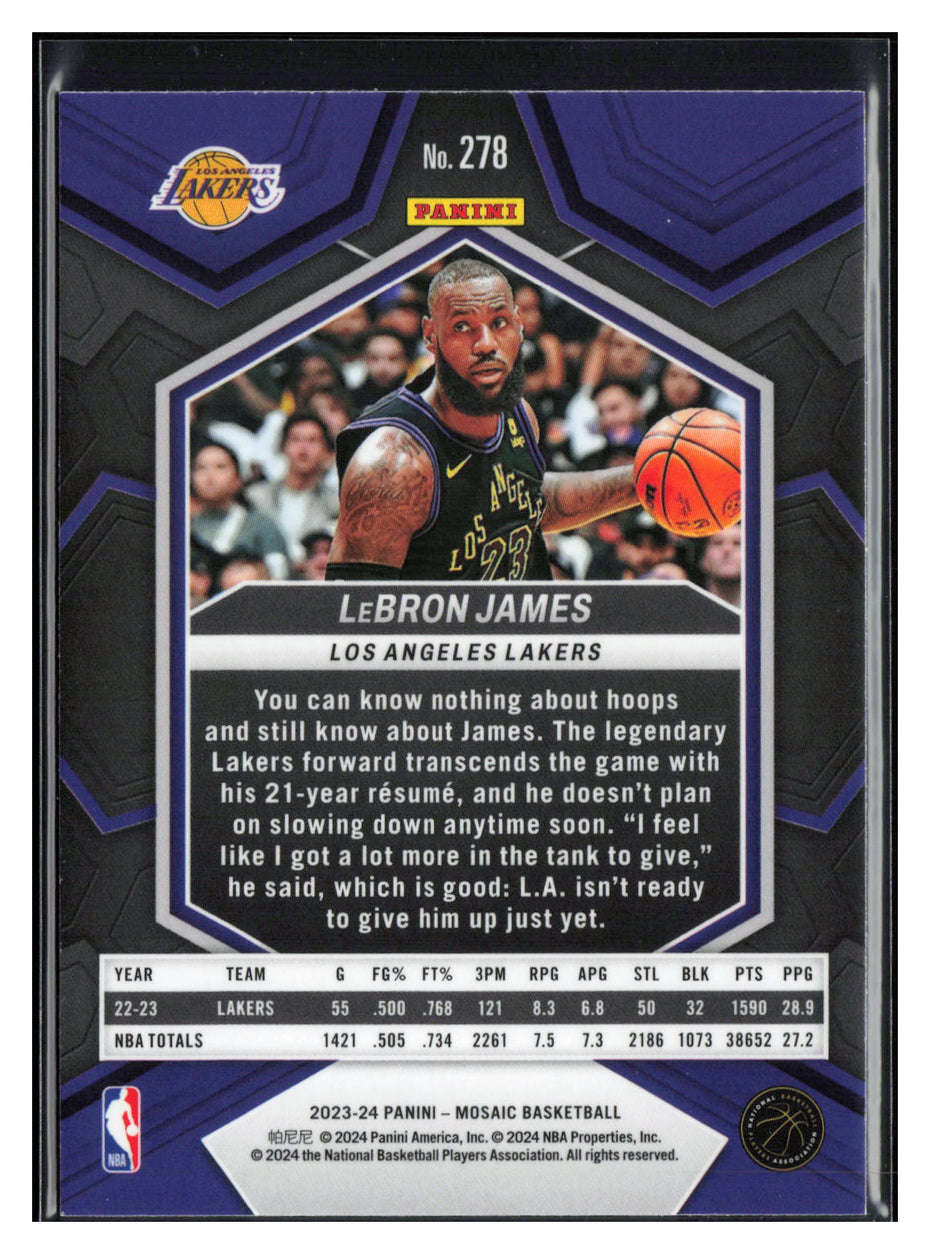 2023-24 Panini Mosaic #278 LeBron James