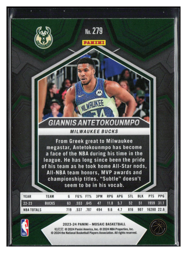 2023-24 Panini Mosaic #279 Giannis Antetokounmpo