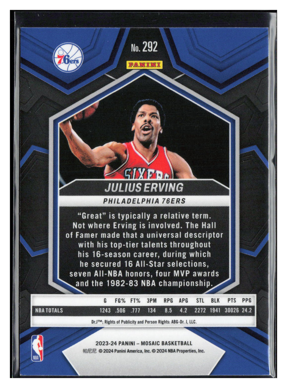 2023-24 Panini Mosaic #292 Julius Erving