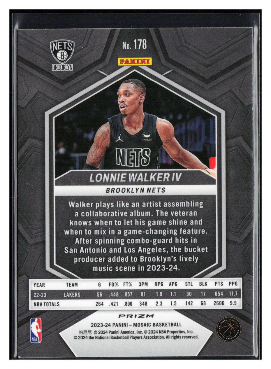 2023-24 Panini Mosaic #178 Lonnie Walker IV Silver