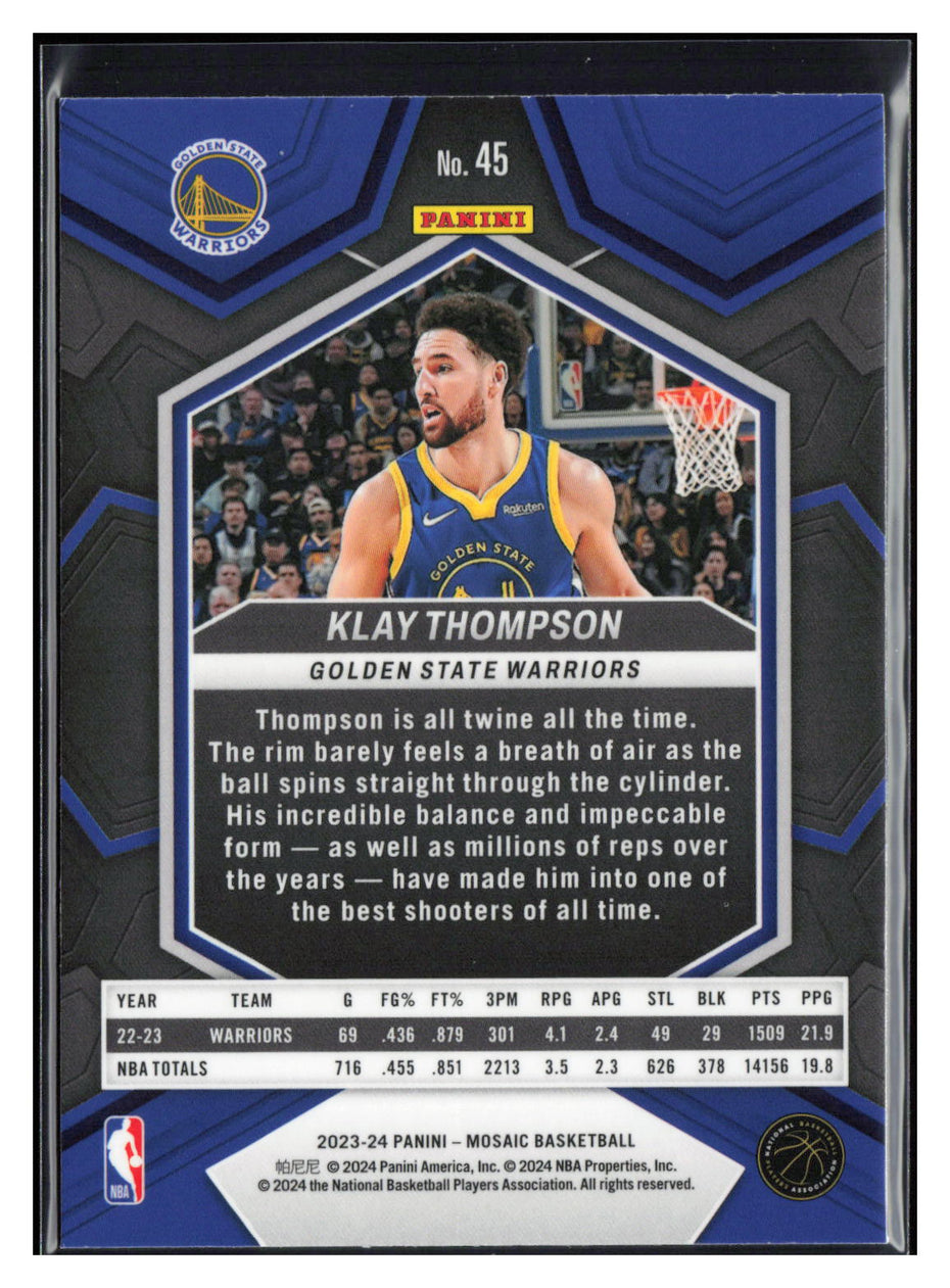 2023-24 Panini Mosaic #45 Klay Thompson