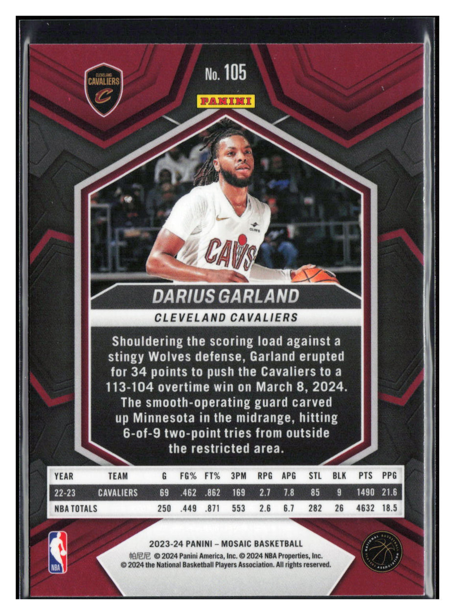 2023-24 Panini Mosaic #105 Darius Garland