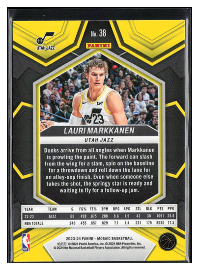 2023-24 Panini Mosaic #38 Lauri Markkanen