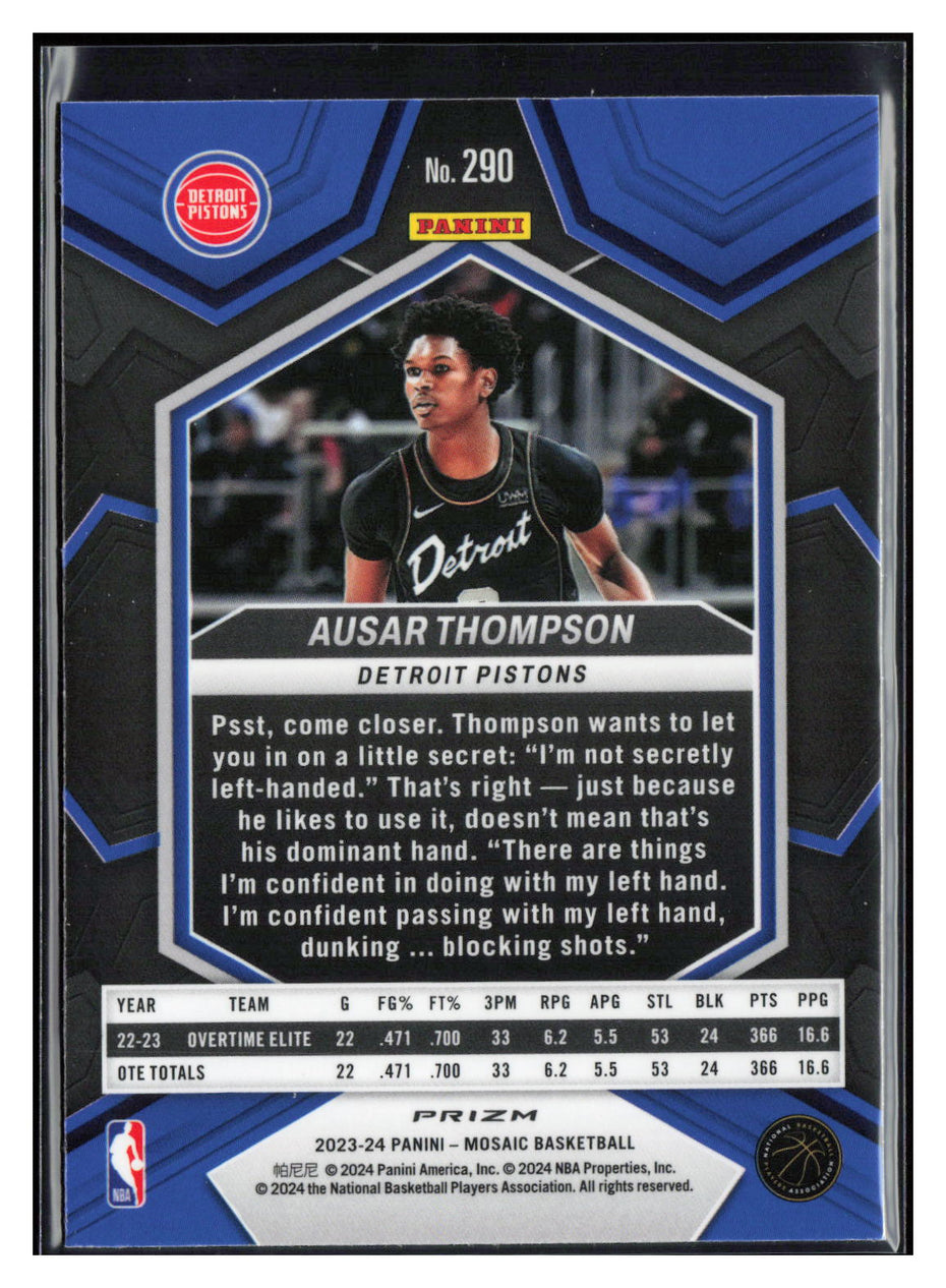 2023-24 Panini Mosaic #290 Ausar Thompson Reactive Blue