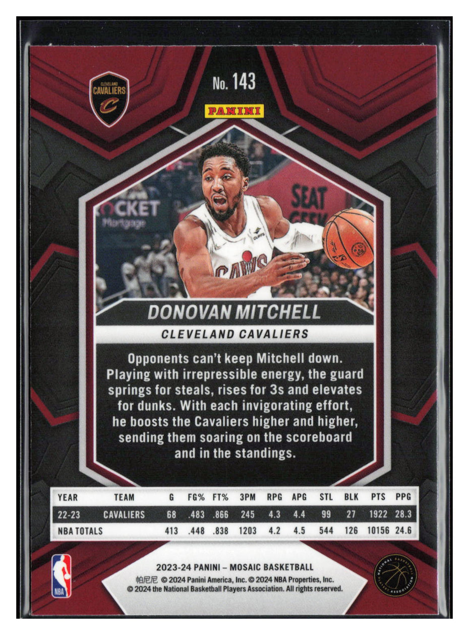 2023-24 Panini Mosaic #143 Donovan Mitchell