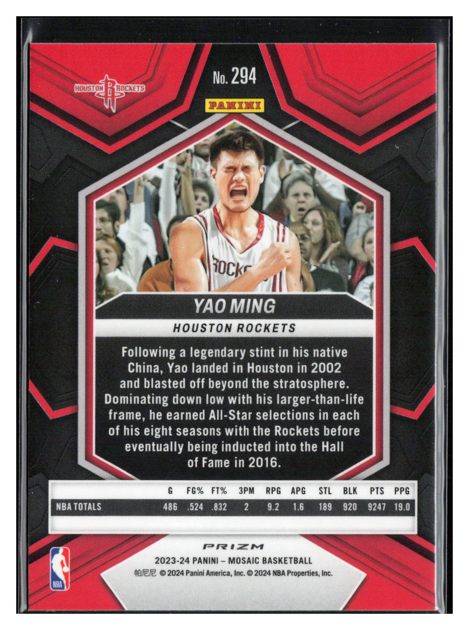 2023-24 Panini Mosaic #294 Yao Ming Reactive Blue