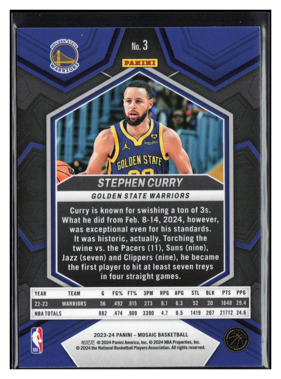 2023-24 Panini Mosaic #3 Stephen Curry