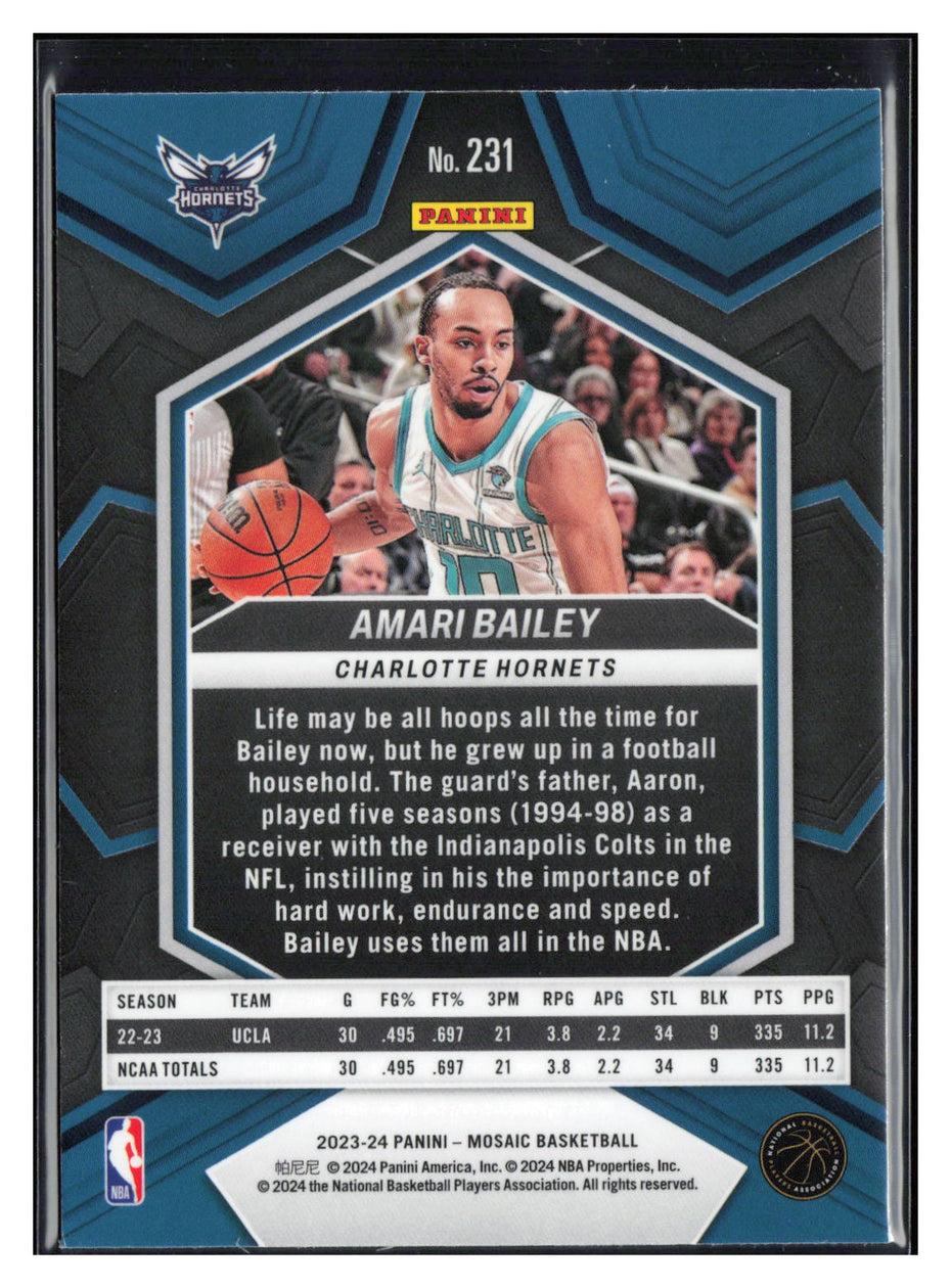 2023-24 Panini Mosaic #231 Amari Bailey