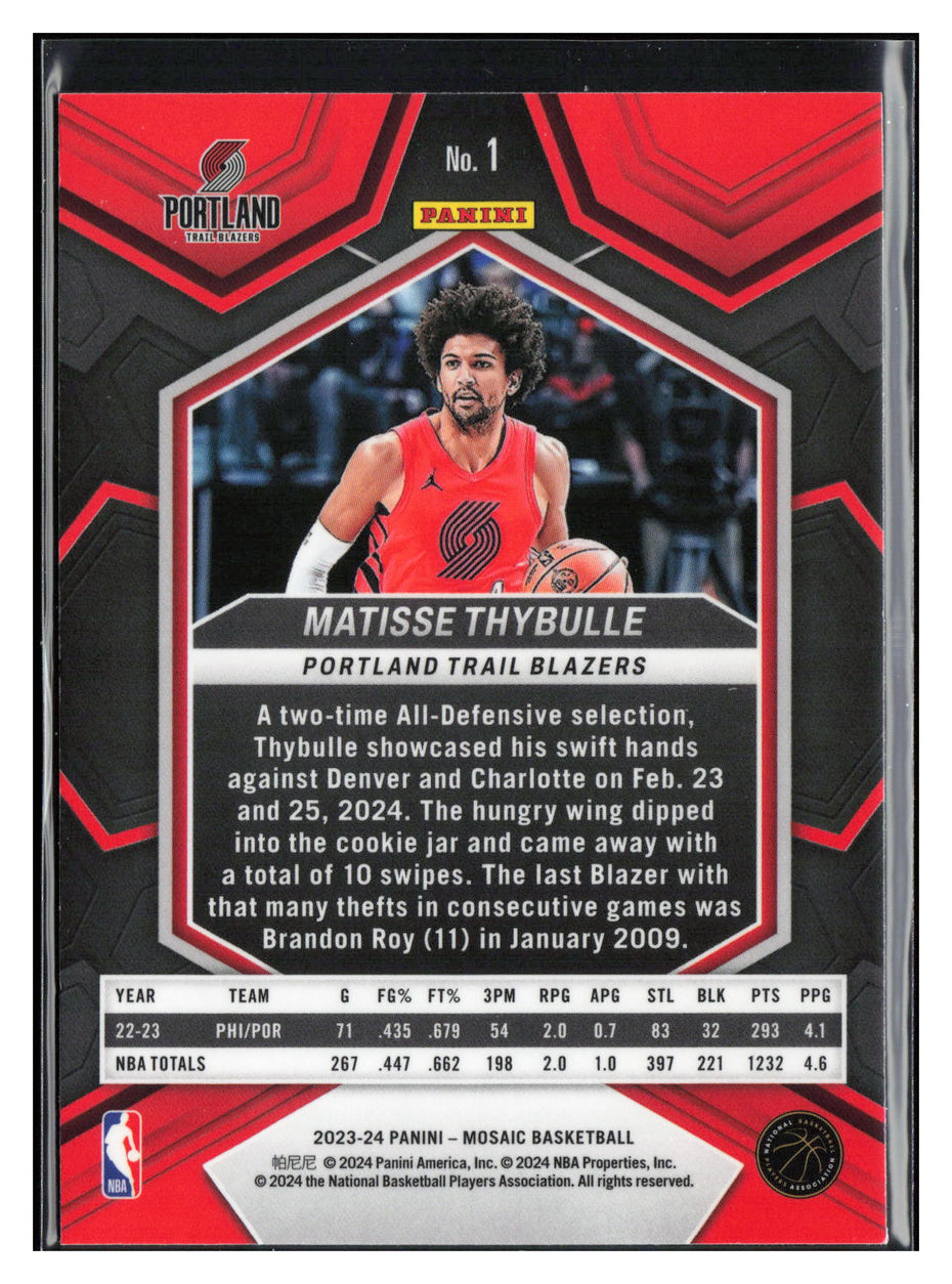 2023-24 Panini Mosaic #1 Matisse Thybulle