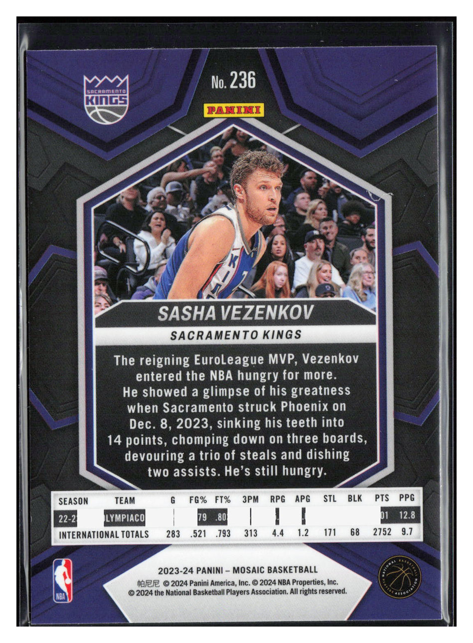 2023-24 Panini Mosaic #236 Sasha Vezenkov