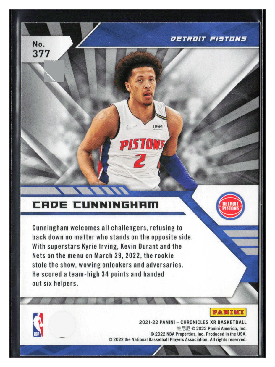 2021-22 Panini Chronicles #377 Cade Cunningham Pink