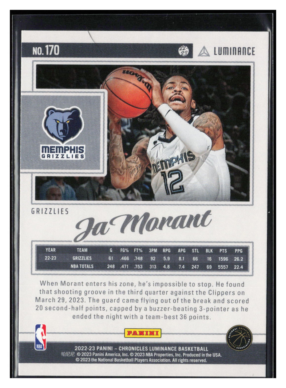 2022-23 Panini Chronicles #170 Ja Morant