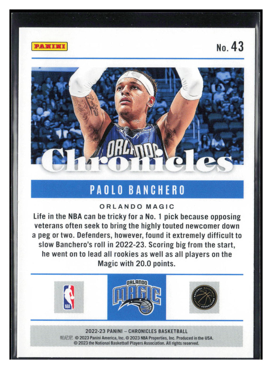 2022-23 Panini Chronicles #43 Paolo Banchero