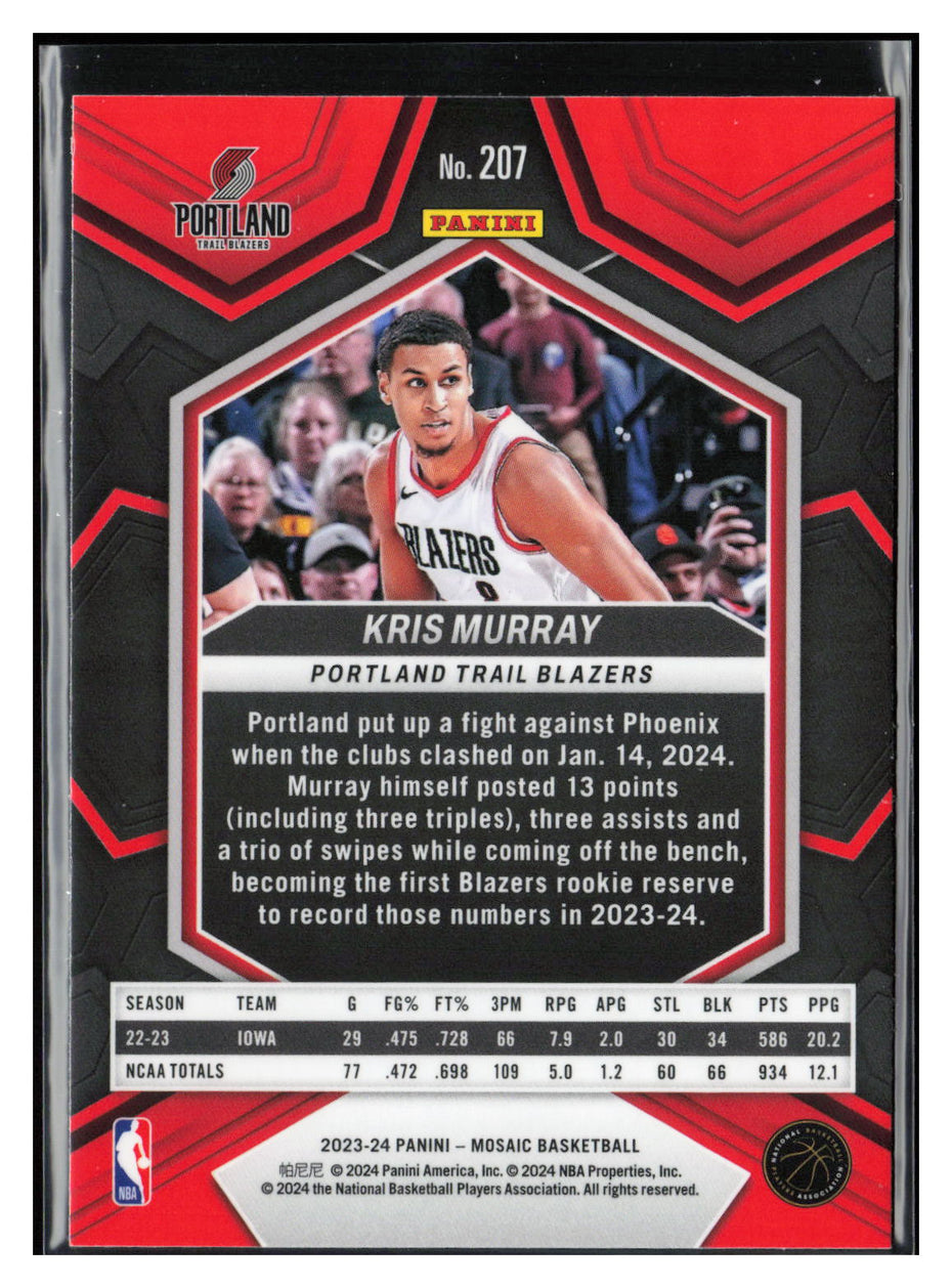 2023-24 Panini Mosaic #207 Kris Murray