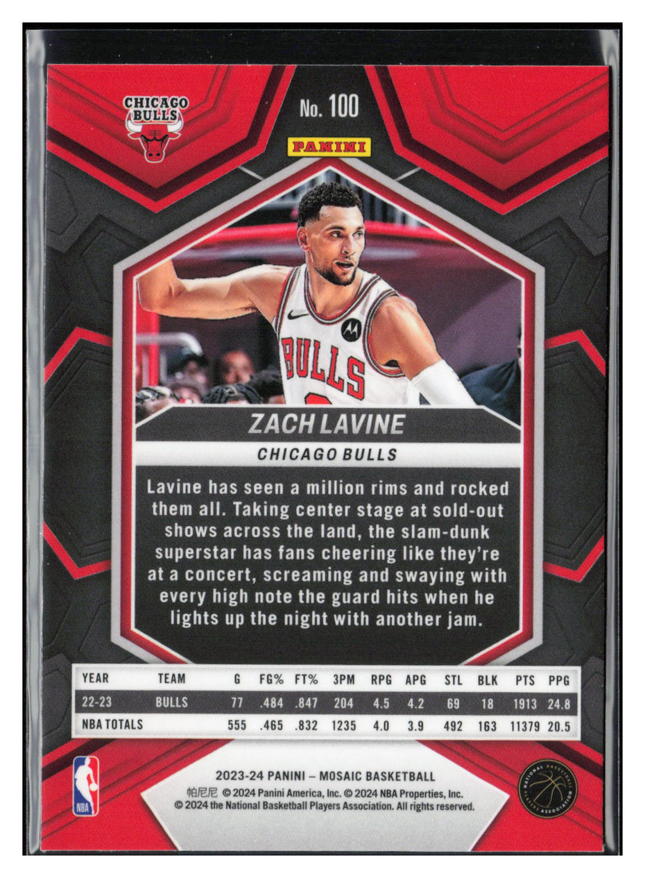 2023-24 Panini Mosaic #100 Zach LaVine