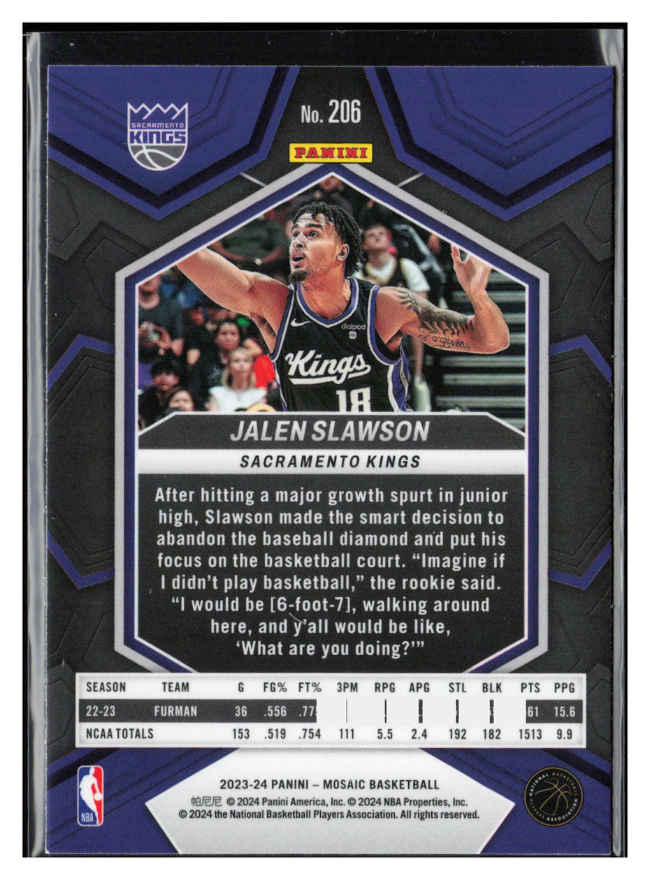 2023-24 Panini Mosaic #206 Jalen Slawson