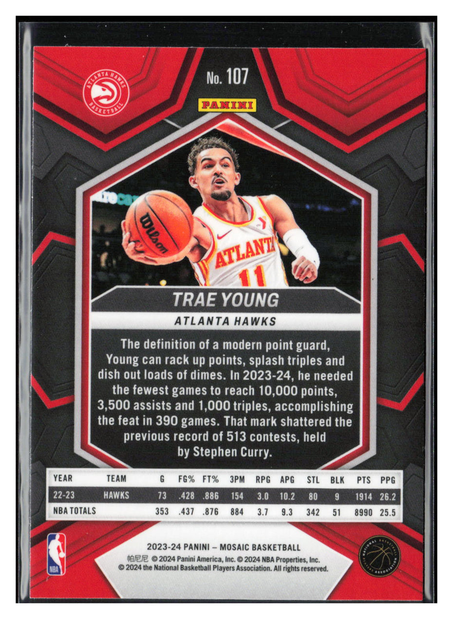 2023-24 Panini Mosaic #107 Trae Young