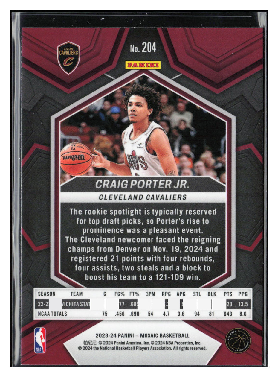 2023-24 Panini Mosaic #204 Craig Porter Jr.